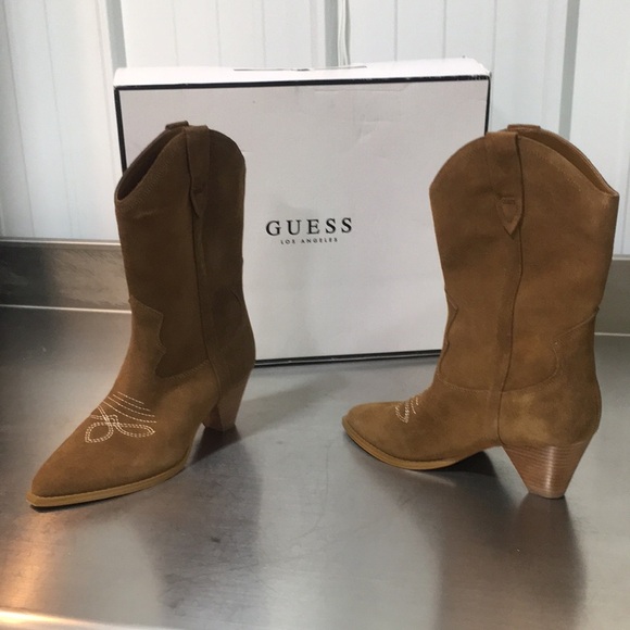 Guess Shoes - New WB Woman’s GUESS Women’s Tan Suede Western Booties